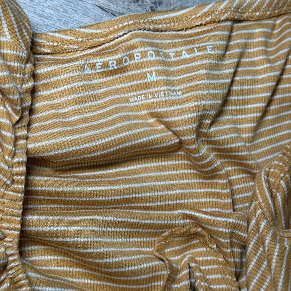 Aeropostale NWT Striped Off-The-Shoulder V-Wire Fit & Flare Dress - Picture 3 of 8